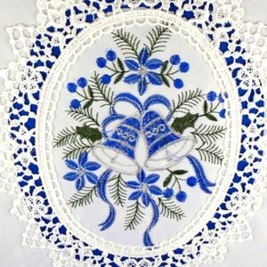 Christmas Runner WINTER BLUE BELLS (16x72) NEW